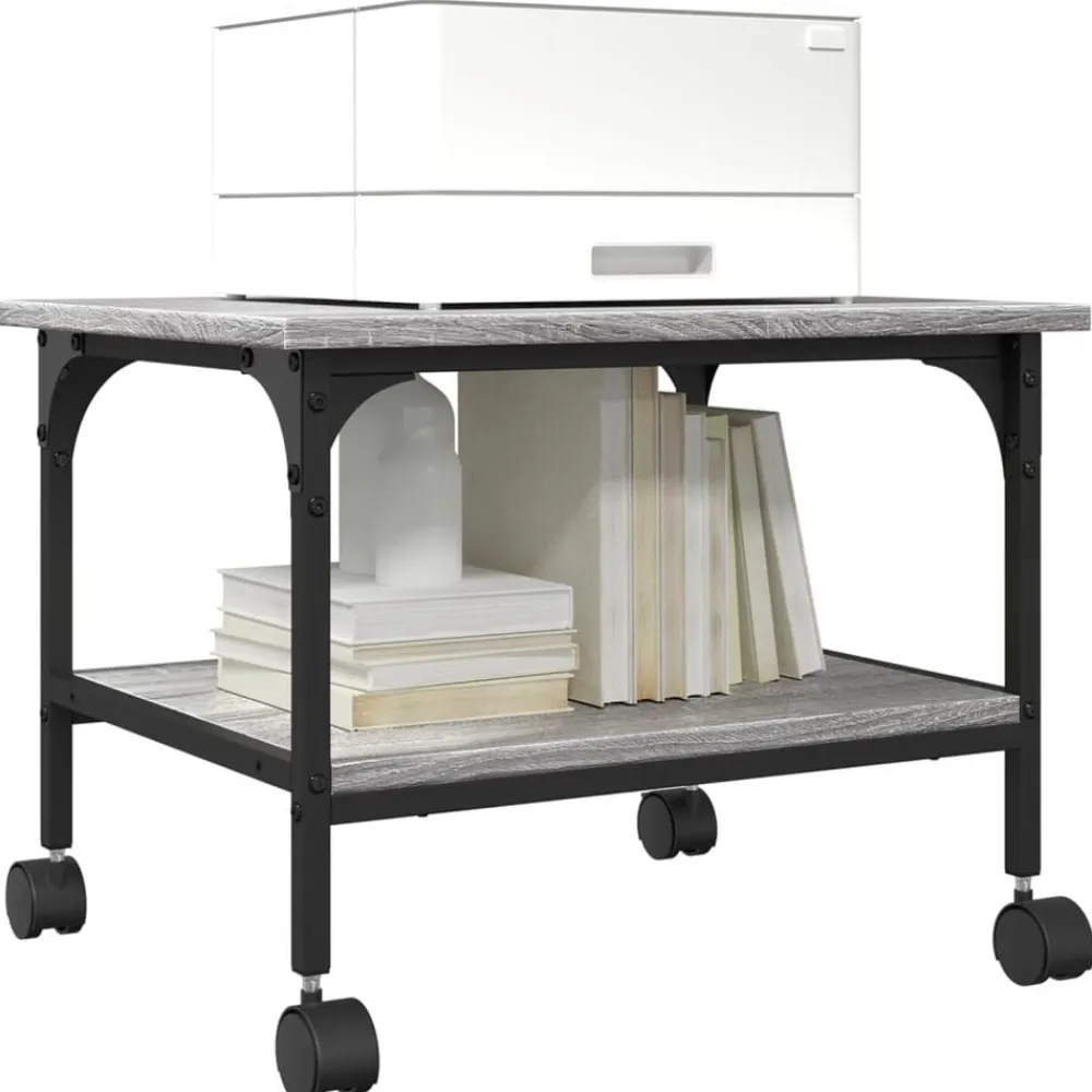 vidaXL Electrónica-Soporte de impresora 2 niveles 50x40x38 cm