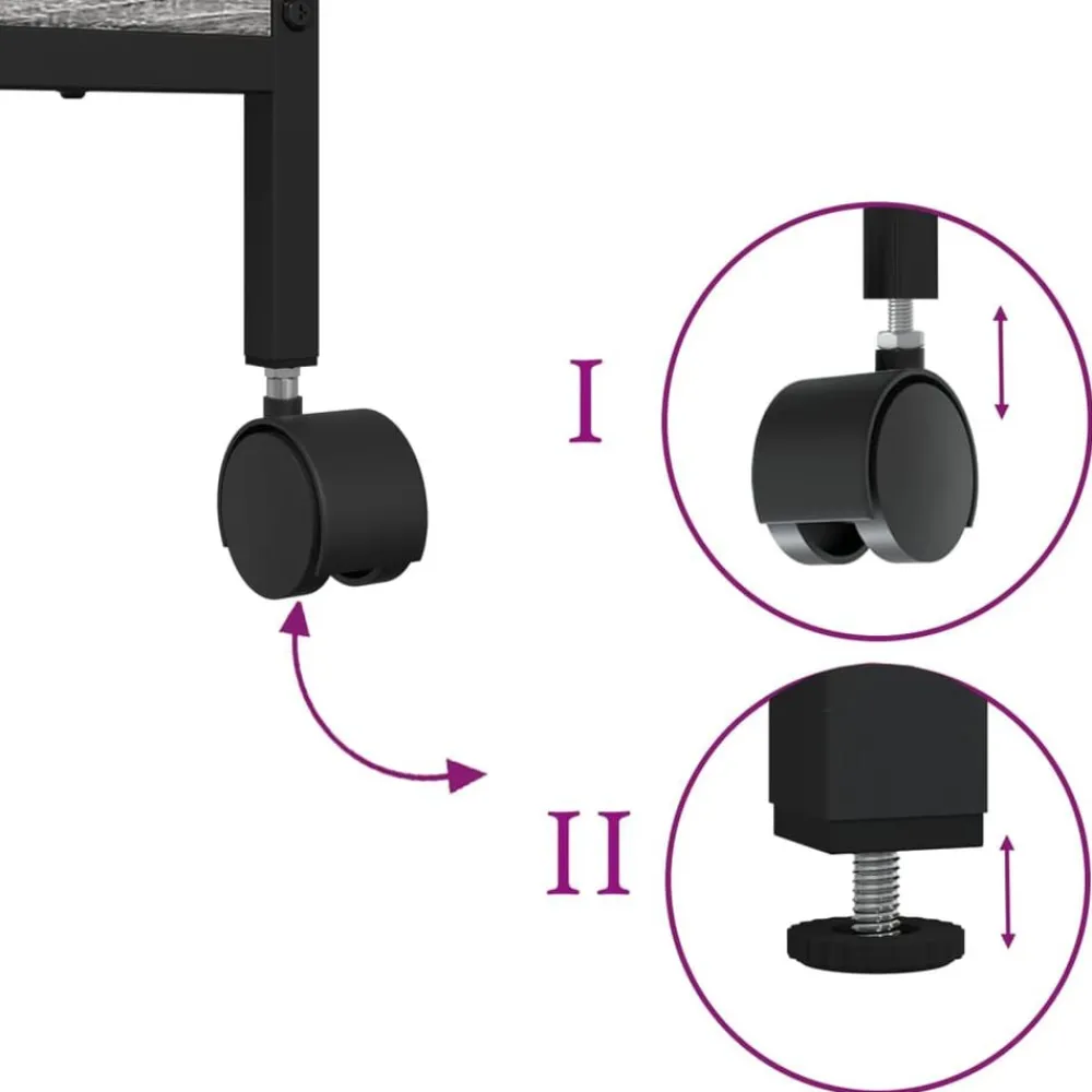 vidaXL Electrónica-Soporte de impresora 2 niveles 50x40x38 cm