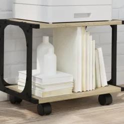 vidaXL Soporte de impresora 2 niveles 41x28x33,5 cm Roble Sonoma Online