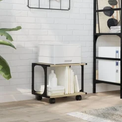 vidaXL Soporte de impresora 2 niveles 41x28x33,5 cm Roble Sonoma Online