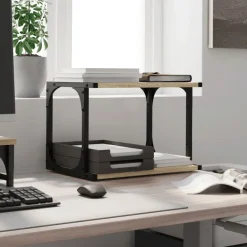 vidaXL Soporte de impresora 2 niveles 41x28x33,5 cm Roble Sonoma Online