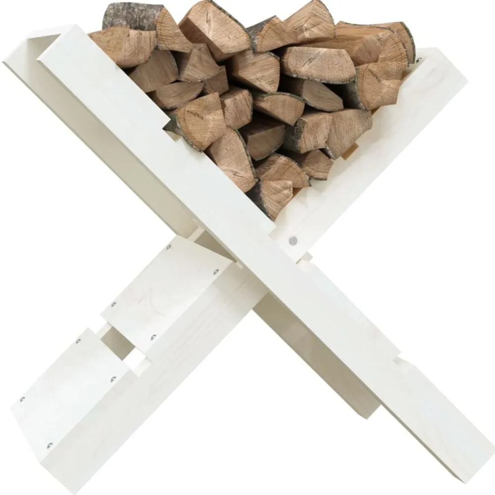 vidaXL Accesorios Para Hornos De Leña Y Chimeneas-Soporte de leña madera maciza de pino 47x39,5x48 cm