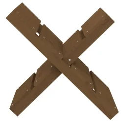 vidaXL Accesorios Para Hornos De Leña Y Chimeneas-Soporte de leña madera maciza de pino marrón miel 47x39,5x48 cm