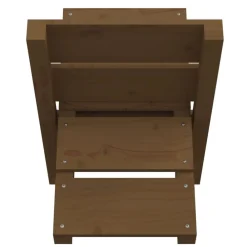 vidaXL Accesorios Para Hornos De Leña Y Chimeneas-Soporte de leña madera maciza de pino marrón miel 47x39,5x48 cm