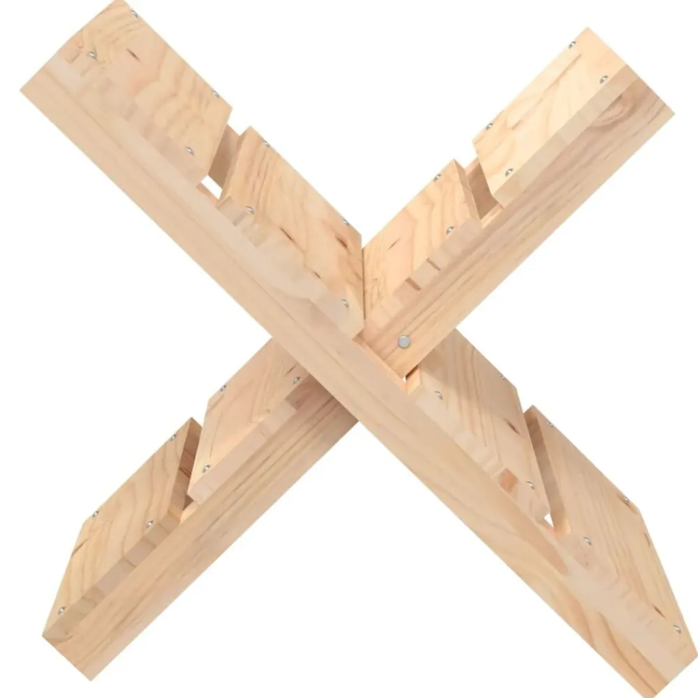 vidaXL Accesorios Para Hornos De Leña Y Chimeneas-Soporte de leña madera maciza de pino 47x39,5x48 cm