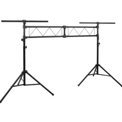 vidaXL Soporte de luces de acero negro 338x115x(180-300) cm Clearance