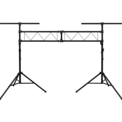 vidaXL Soporte de luces de acero negro 338x115x(180-300) cm Clearance