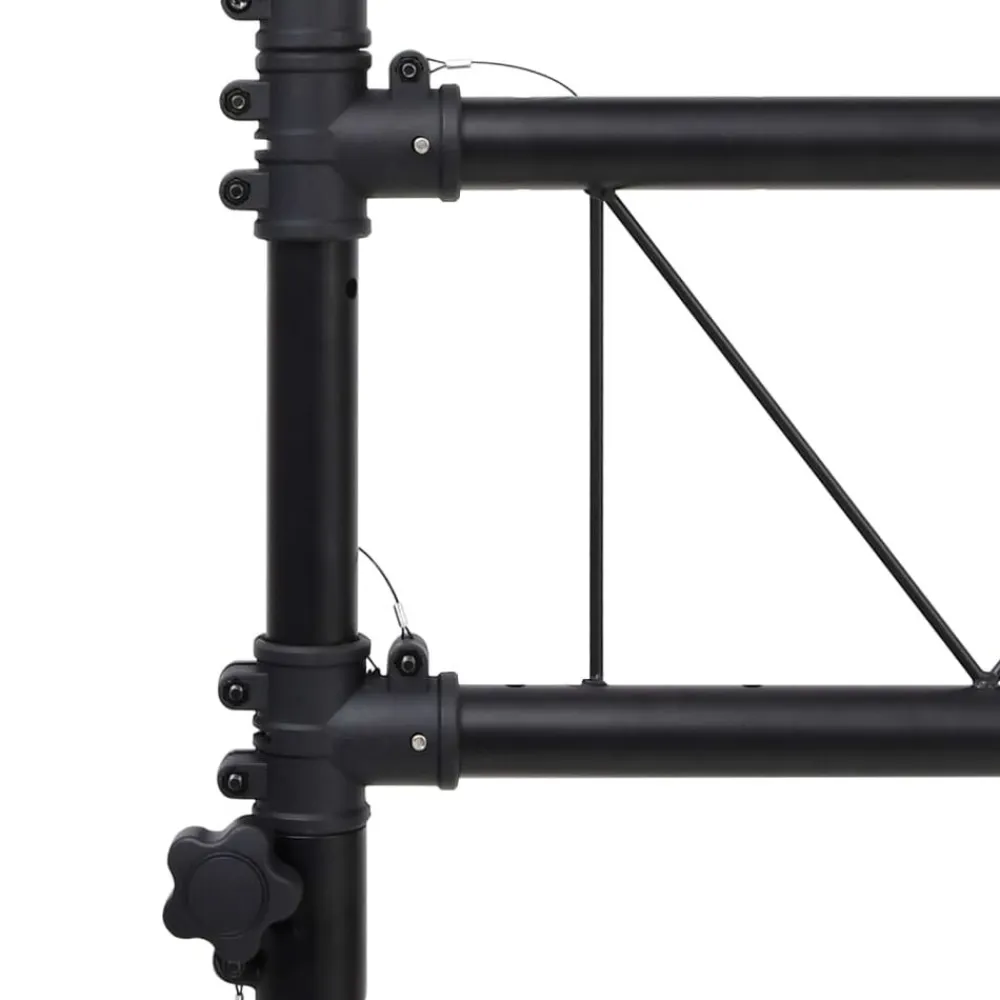 vidaXL Soporte de luces de acero negro 338x115x(180-300) cm Clearance
