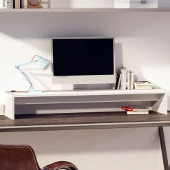 vidaXL Electrónica-Soporte de monitor madera maciza de pino 100x27x15 cm