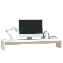 vidaXL Electrónica-Soporte de monitor madera maciza de pino 100x27x15 cm