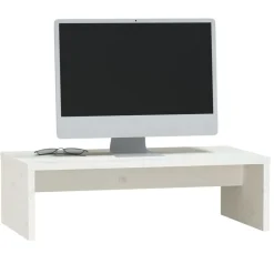 vidaXL Electrónica-Soporte de monitor madera maciza de pino 50x27x15 cm