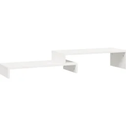 vidaXL Electrónica-Soporte de monitor madera maciza pino (52-101)x22x14 cm