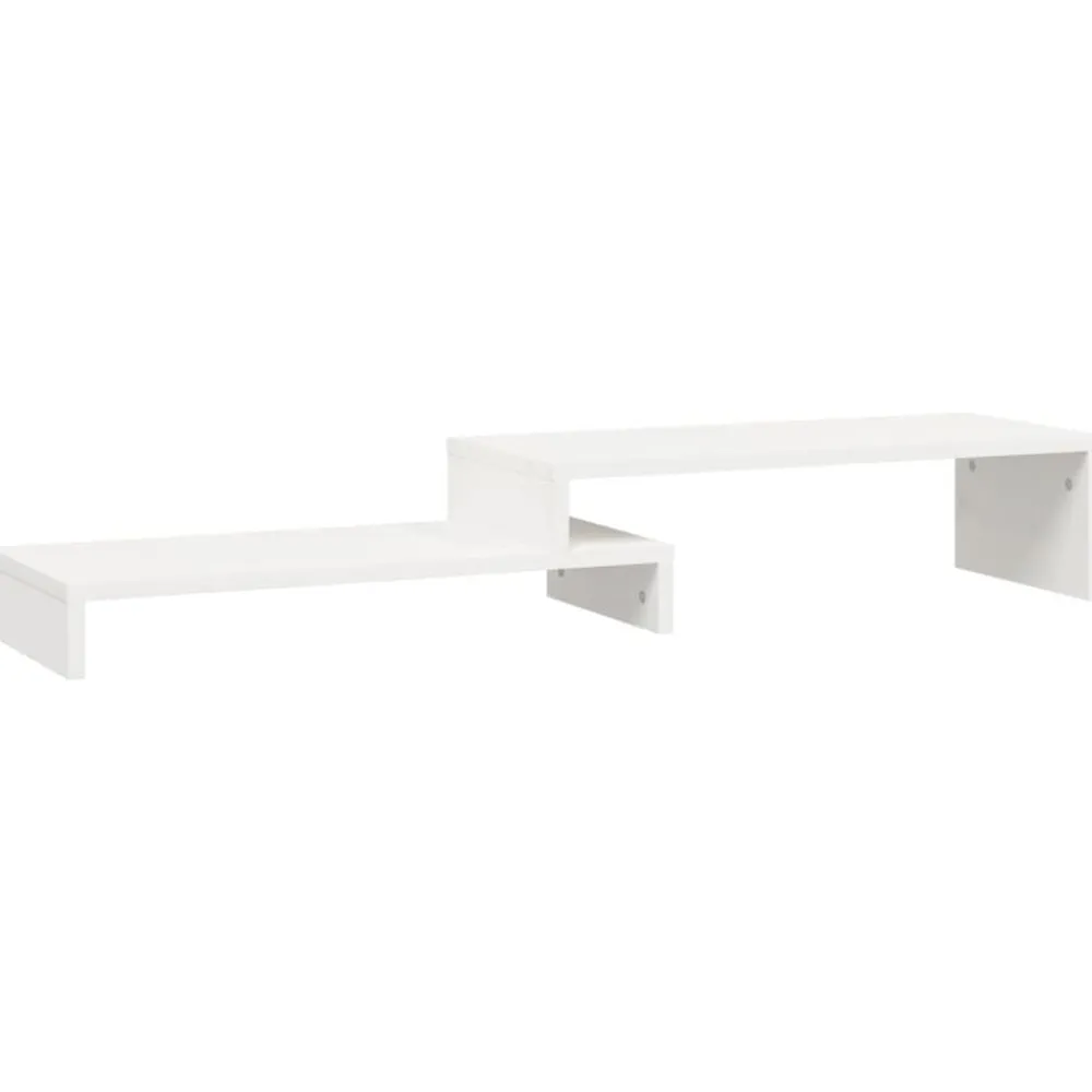 vidaXL Electrónica-Soporte de monitor madera maciza pino (52-101)x22x14 cm