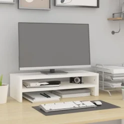vidaXL Electrónica-Soporte de monitor madera maciza pino (52-101)x22x14 cm