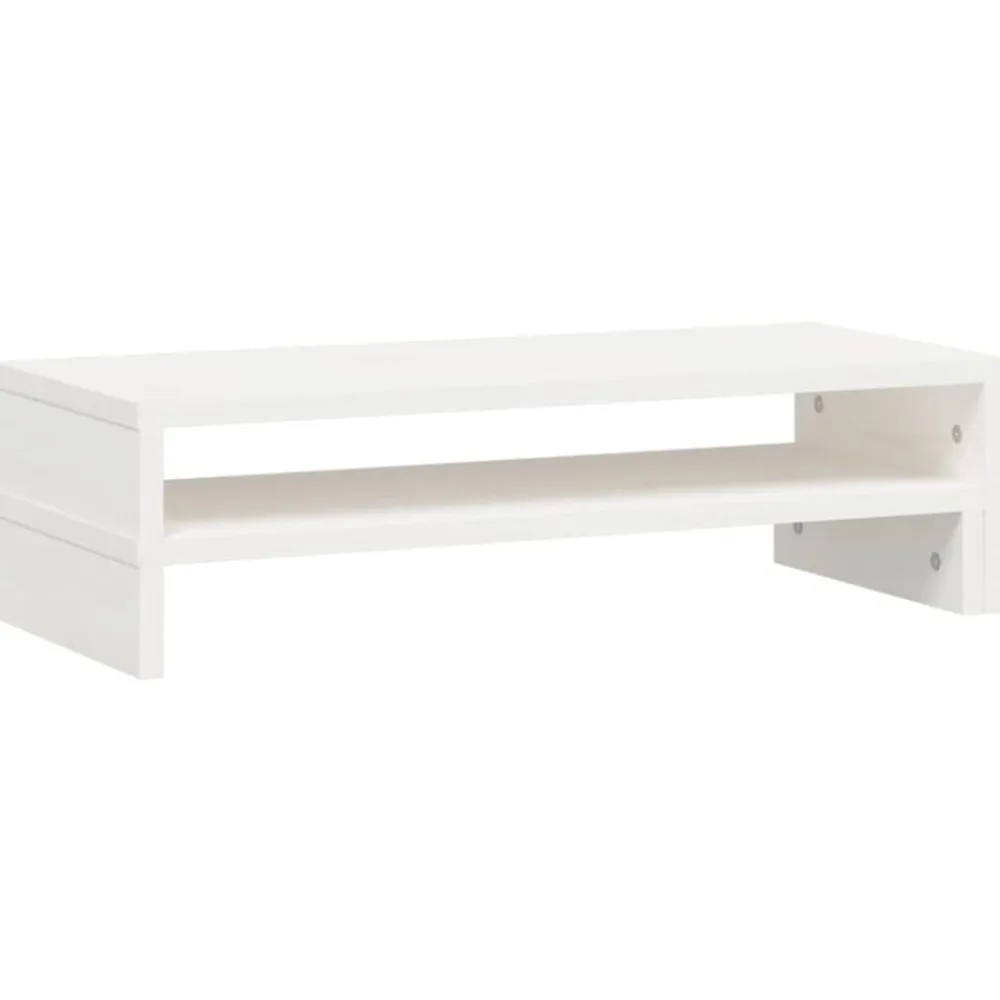 vidaXL Electrónica-Soporte de monitor madera maciza pino (52-101)x22x14 cm