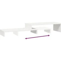 vidaXL Electrónica-Soporte de monitor madera maciza pino (52-101)x22x14 cm