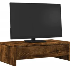 vidaXL Electrónica-Soporte de monitor cajones madera 50x27x15 cm