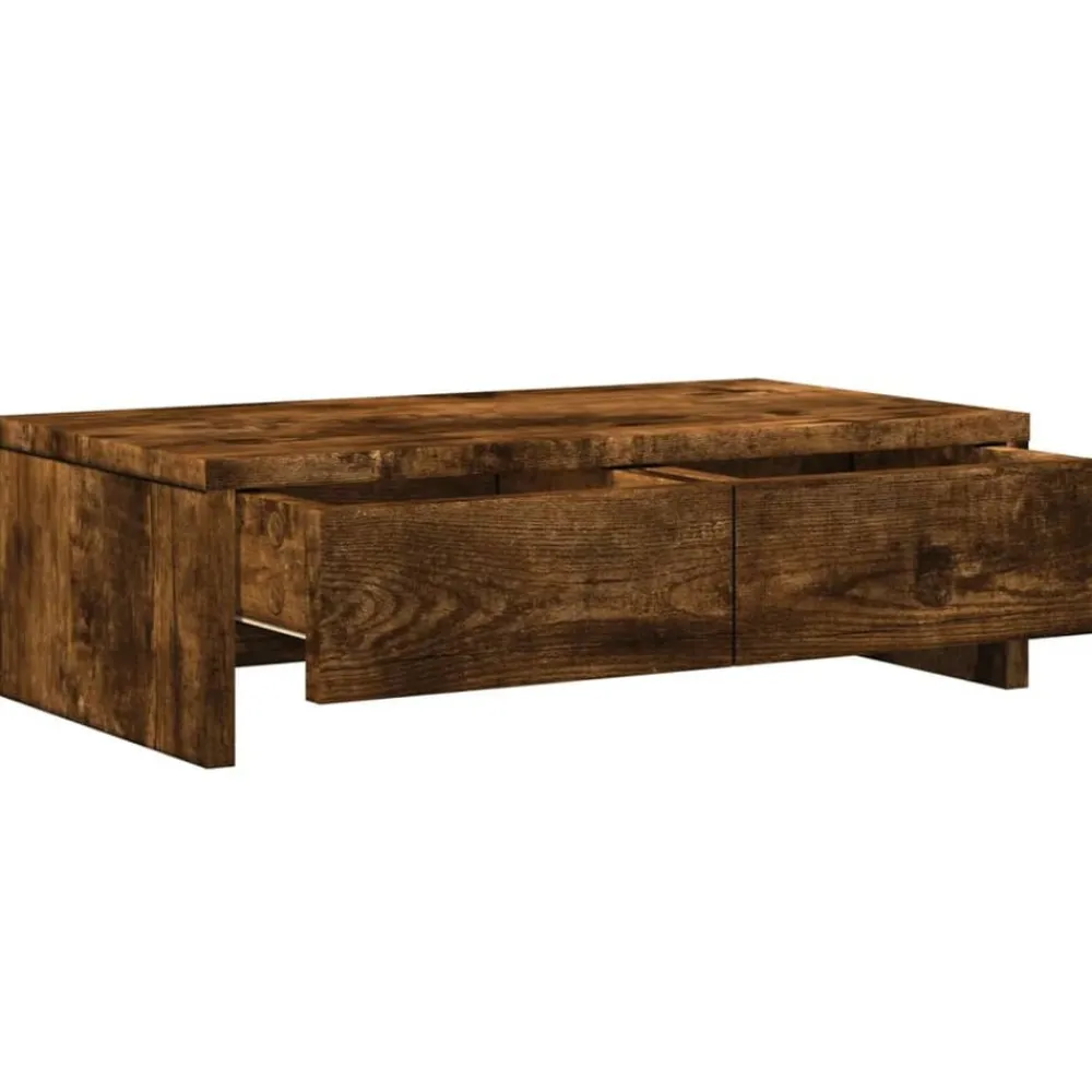 vidaXL Electrónica-Soporte de monitor cajones madera 50x27x15 cm