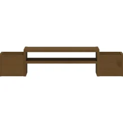 vidaXL Soporte de monitor madera maciza pino marrón miel 70x27,5x15 cm Marrón miel Sale