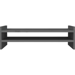 vidaXL Soporte de monitor madera maciza de pino 50x27x15 cm Gris Hot