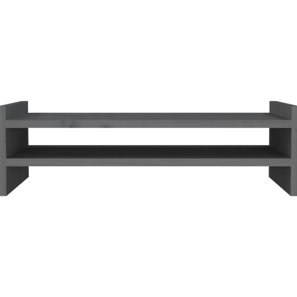 vidaXL Soporte de monitor madera maciza de pino 50x27x15 cm Gris Hot