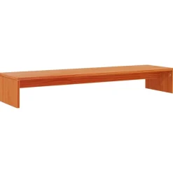 vidaXL Soporte de monitor madera maciza pino marrón cera 100x27x15 cm Marrón cera Hot