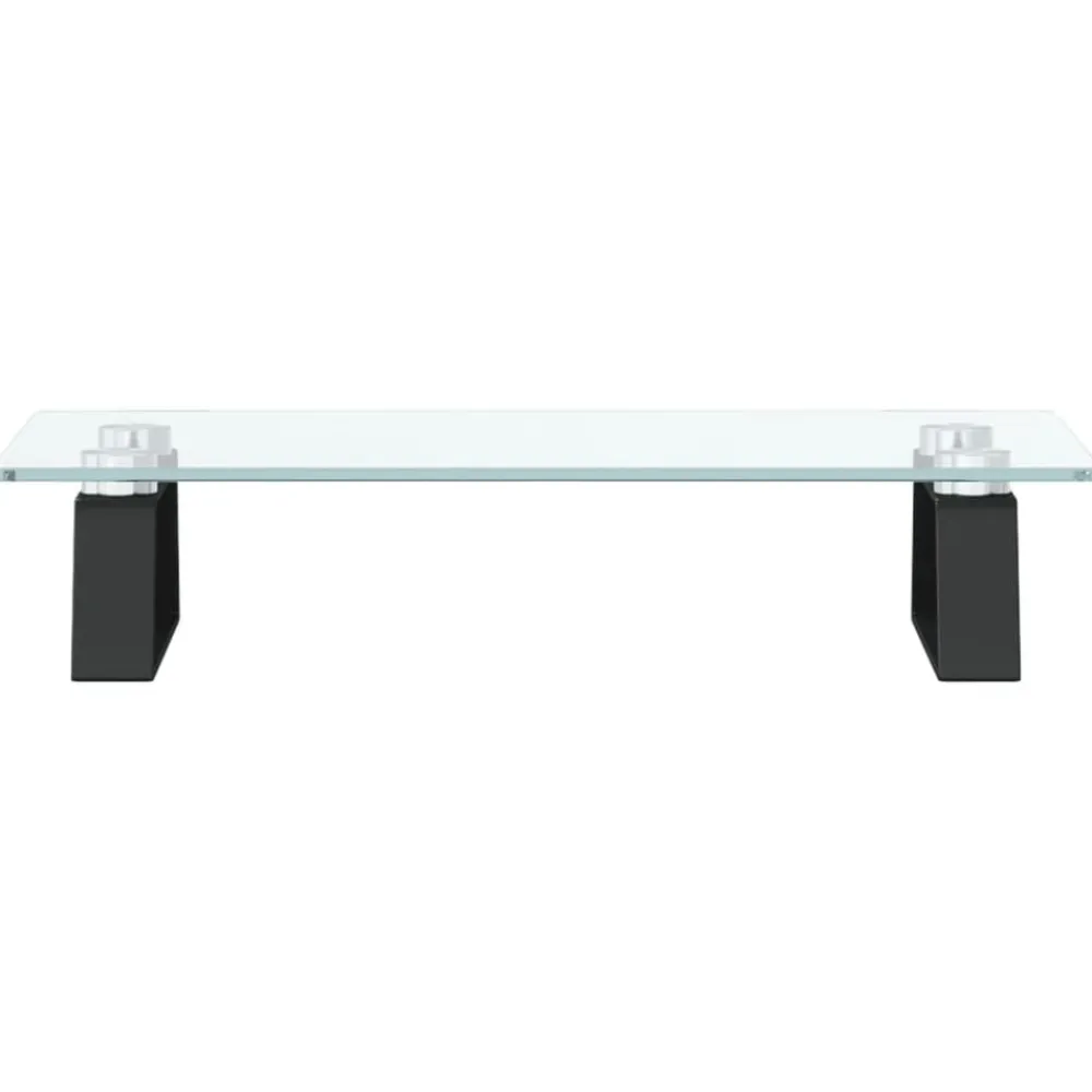 vidaXL Electrónica-Soporte de monitor vidrio templado y metal 40x20x8 cm