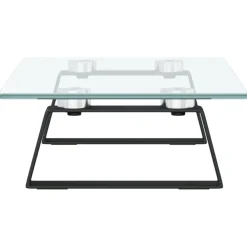 vidaXL Electrónica-Soporte de monitor vidrio templado y metal 40x20x8 cm