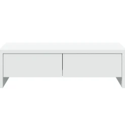 vidaXL Soporte de monitor cajones madera ingeniería 50x27x15 cm Blanco Best