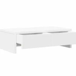 vidaXL Soporte de monitor cajones madera ingeniería 50x27x15 cm Blanco Best