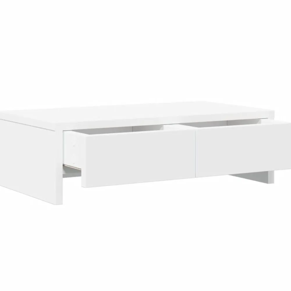 vidaXL Soporte de monitor cajones madera ingeniería 50x27x15 cm Blanco Best