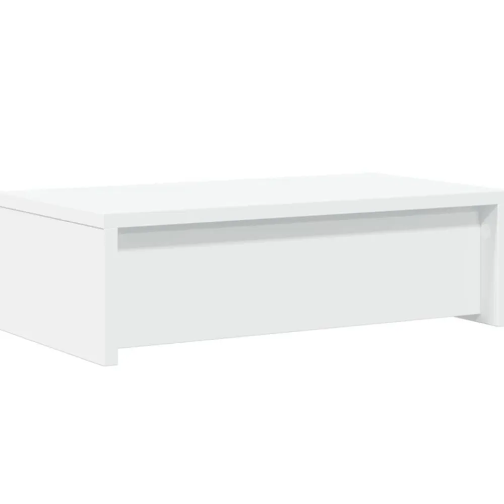 vidaXL Soporte de monitor cajones madera ingeniería 50x27x15 cm Blanco Best