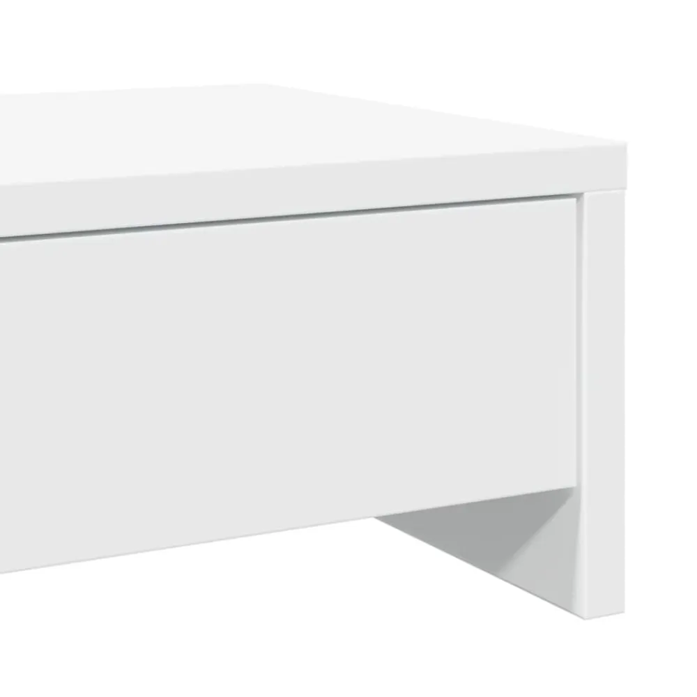 vidaXL Soporte de monitor cajones madera ingeniería 50x27x15 cm Blanco Best