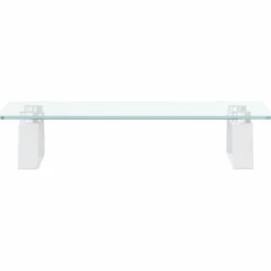 vidaXL Electrónica-Soporte de monitor vidrio templado y metal 40x20x8 cm