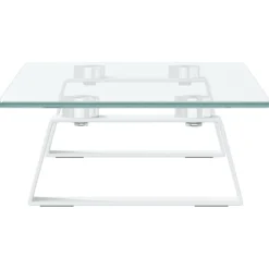 vidaXL Electrónica-Soporte de monitor vidrio templado y metal 40x20x8 cm