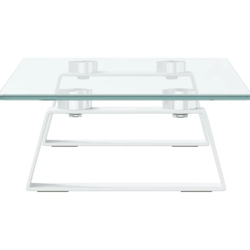 vidaXL Electrónica-Soporte de monitor vidrio templado y metal 40x20x8 cm