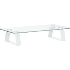 vidaXL Electrónica-Soporte de monitor vidrio templado y metal 40x20x8 cm