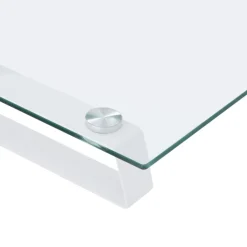 vidaXL Electrónica-Soporte de monitor vidrio templado y metal 40x20x8 cm