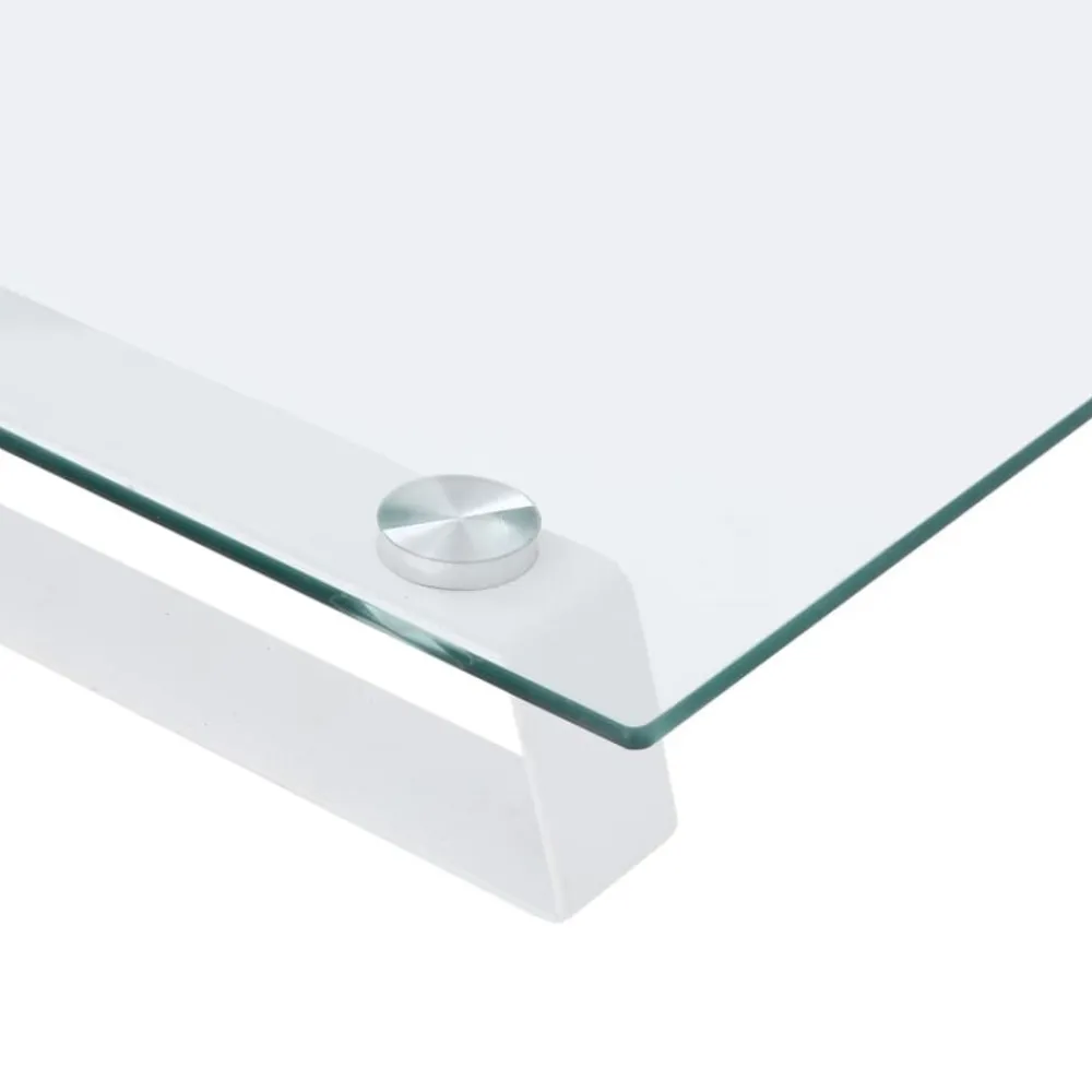 vidaXL Electrónica-Soporte de monitor vidrio templado y metal 40x20x8 cm