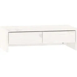 vidaXL Electrónica-Soporte de monitor madera maciza de pino 50x27x15 cm