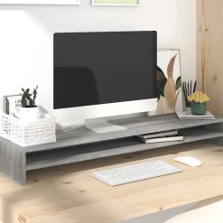 vidaXL Electrónica-Soporte de monitor madera contrachapada 100x24x13cm