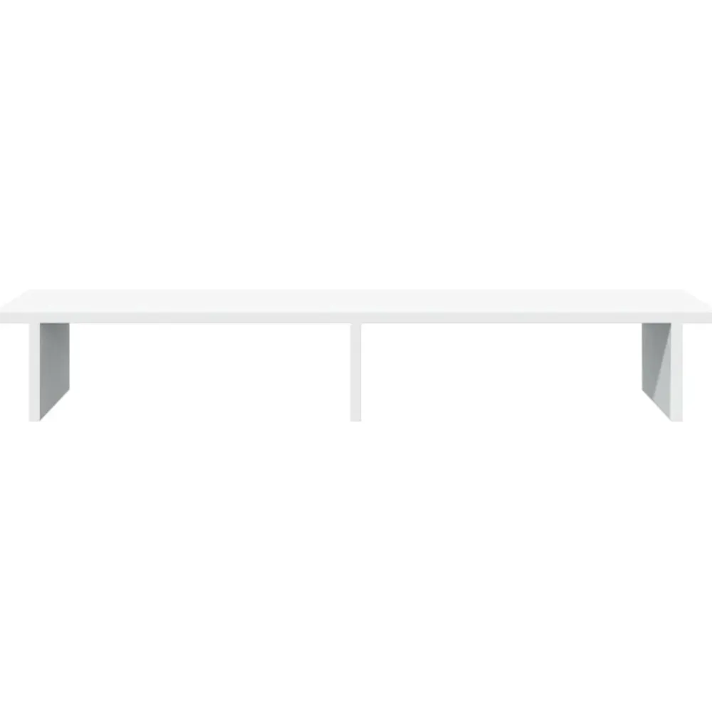 vidaXL Soporte de monitor madera maciza de pino 100x27x15 cm Blanco Best