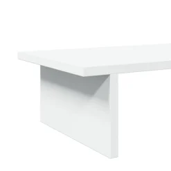 vidaXL Soporte de monitor madera maciza de pino 100x27x15 cm Blanco Best
