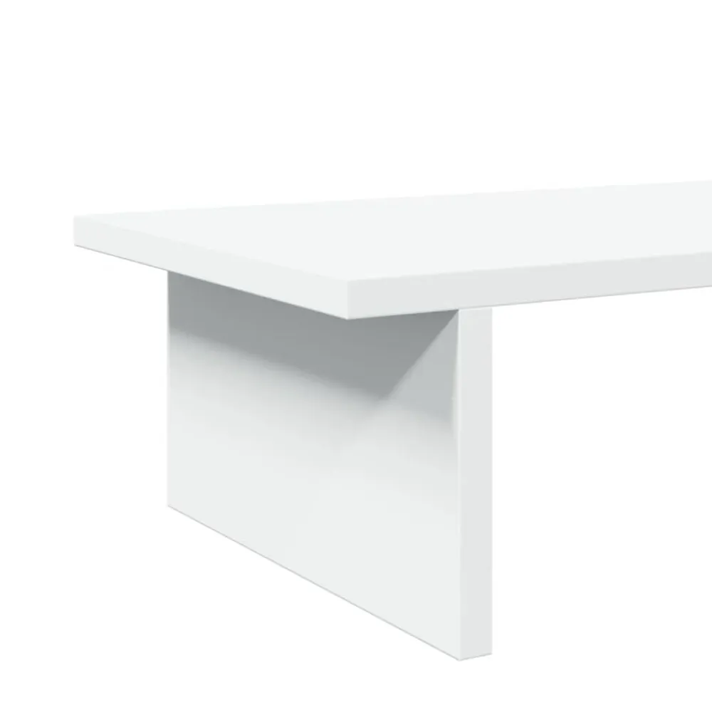 vidaXL Soporte de monitor madera maciza de pino 100x27x15 cm Blanco Best