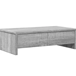 vidaXL Soporte de monitor con cajones madera 50x27x15 cm Gris sonoma Outlet