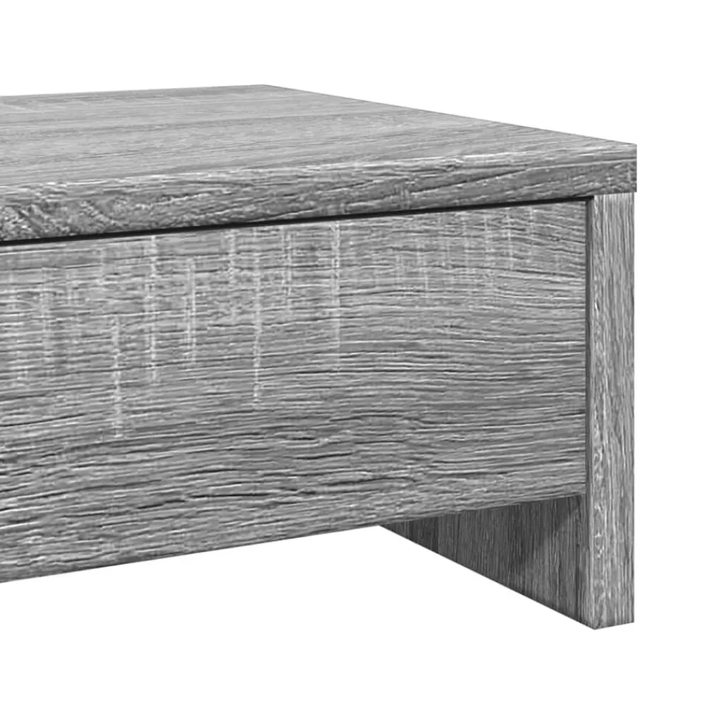 vidaXL Soporte de monitor con cajones madera 50x27x15 cm Gris sonoma Outlet