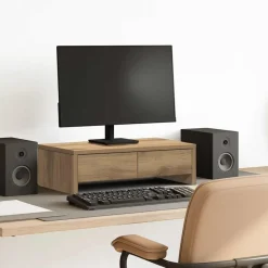 vidaXL Electrónica-Soporte de monitor con cajones madera artisian 50x27x15 cm