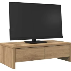 vidaXL Electrónica-Soporte de monitor con cajones madera artisian 50x27x15 cm