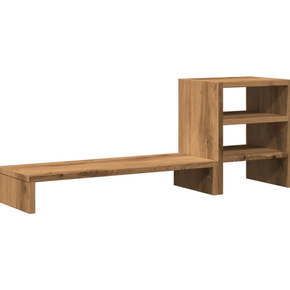 vidaXL Soporte de monitor con organizador escritorio madera artisian Roble artisan Online