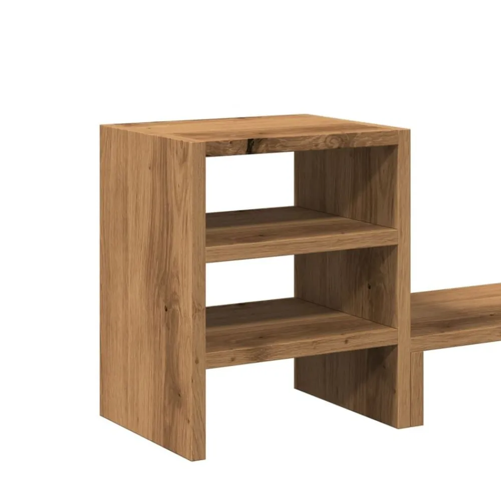 vidaXL Soporte de monitor con organizador escritorio madera artisian Roble artisan Online